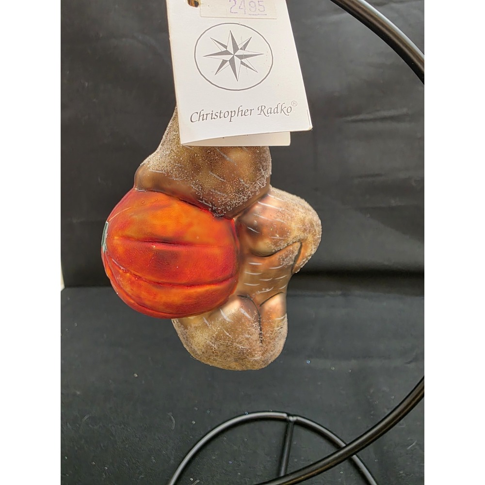 Christopher Radko Boo Boo Kitty 1995 Halloween Cat Pumpkin Ornament 4.5" Tag - Picture 8 of 14